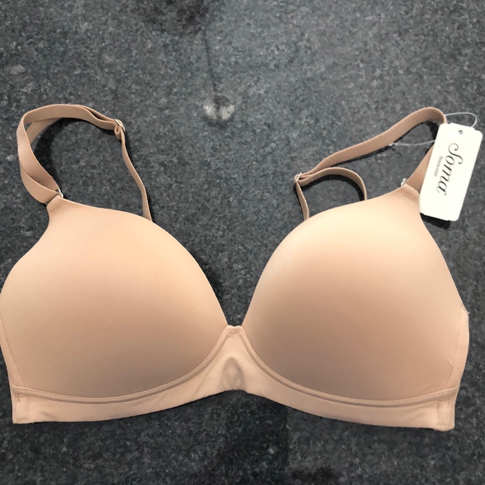 Soma Memorable Wireless Bra 34B Soft Tan